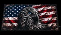 Red white and blue Eagle